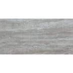 Pietra Trevi Gray 12 in. x 24 in. Polished Porcelain Floor and Wall Tile (16 sq. ft. / case)
