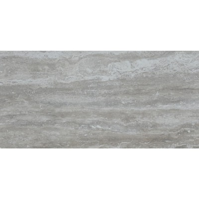 Pietra Trevi Gray 12 in. x 24 in. Polished Porcelain Floor and Wall Tile (32-Cases/512 sq. ft./Pallet)