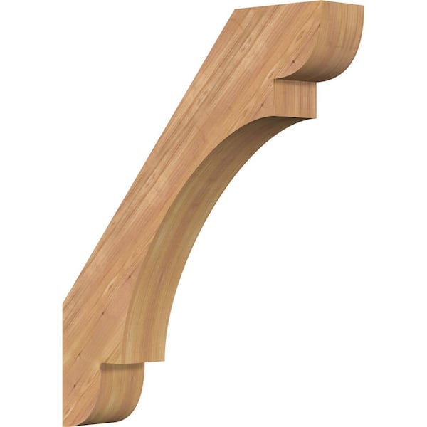 Ekena Millwork 5 1/2"W x 30"D x 36"H Olympic Smooth Knee Brace, Western Red Cedar