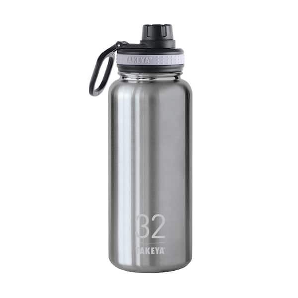 Takeya 32 Oz. Originals Insulated Stainless Steel Bottle with Spout Lid in Steel