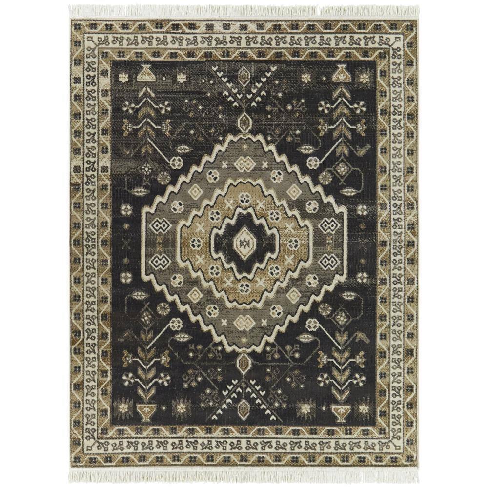 BALTA Farrell Charcoal 5 ft. x 7 ft. Medallion Area Rug 3100905 The