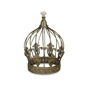 10 in. Silver Vintage Look Silver Crown Sculpture