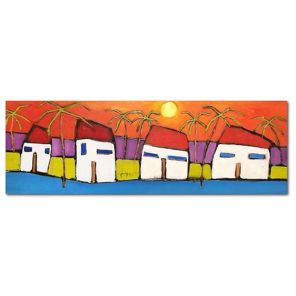 Courtside Market William DeBilzan Somewhere In Paradise 10 in. x 30 in. Gallery-Wrapped Canvas Wall Art