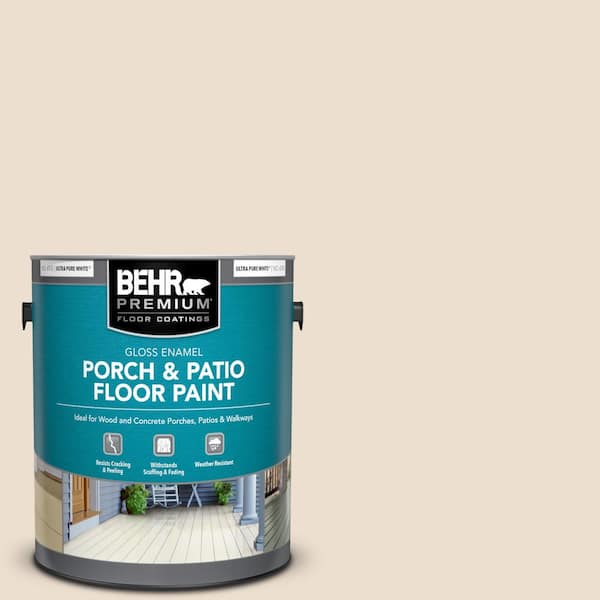 BEHR PREMIUM 1 gal. #W-F-120 Natural Linen Gloss Enamel Interior/Exterior Porch and Patio Floor Paint