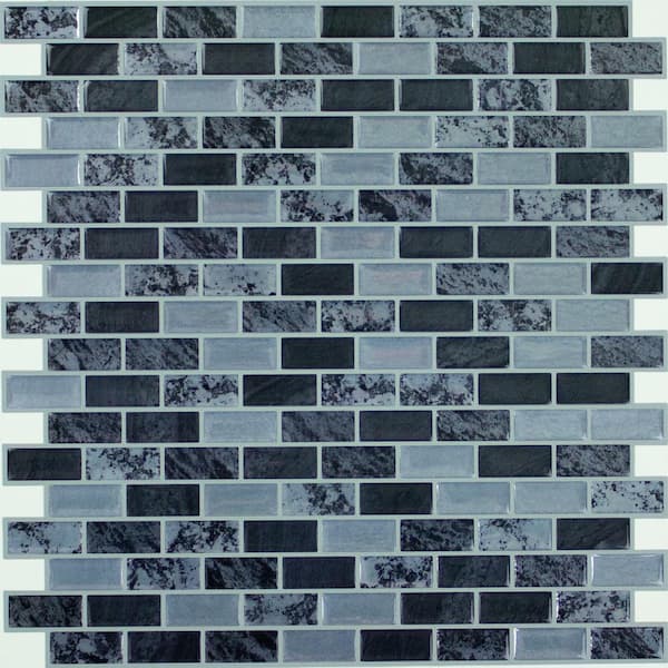 RoomMates 10.5 in x 10.5 in Traditional Marble Tile Peel and Stick Backsplash
