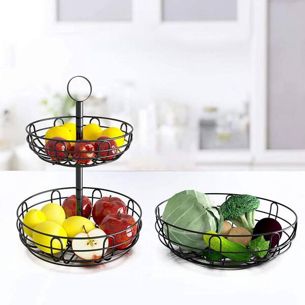 Modern 3-Tiered Fruit Bowl in Ceramic