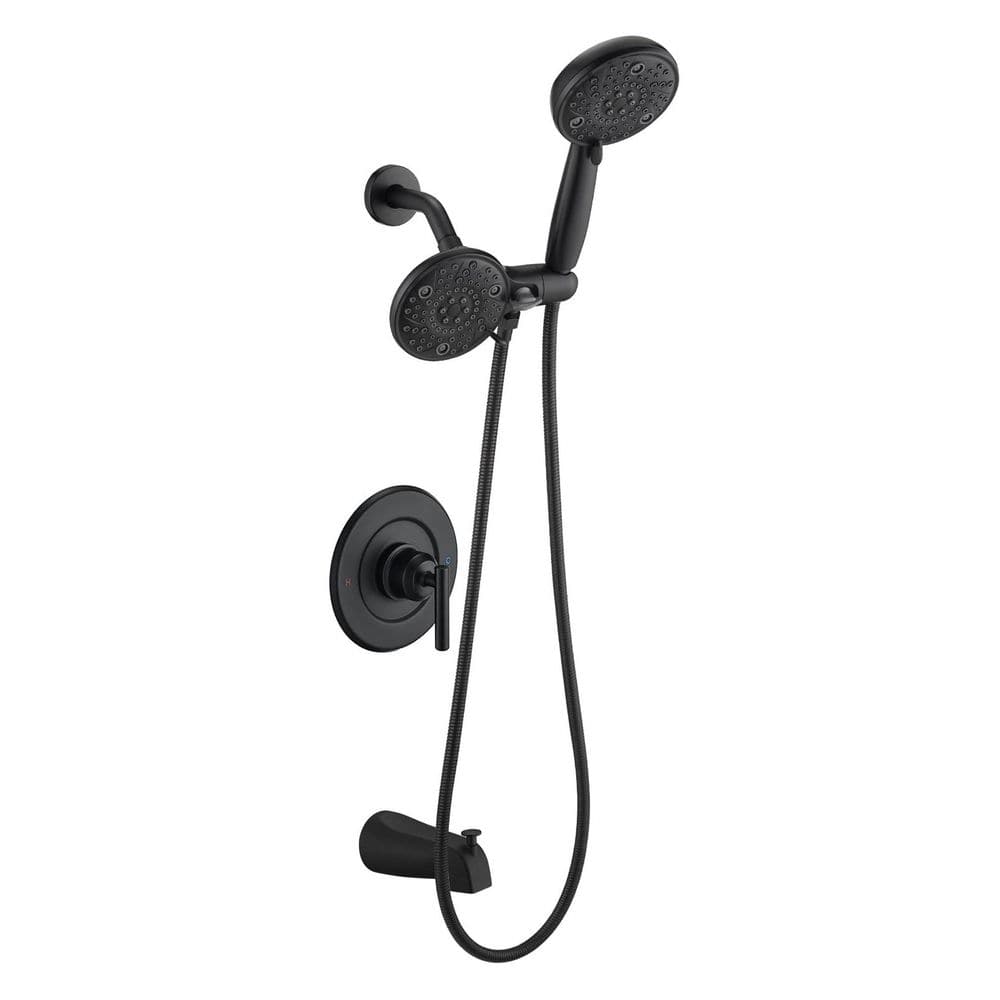 Matte Black Shower Faucet Trim Kit with Dual Shower Head Combo and Tub Spout for Moen Valve price history on PriceWatchPro