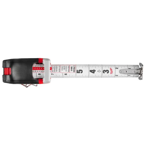 Milwaukee 48-22-0428 25ft Compact Wide Blade Magnetic Tape Measure w/ Rechargeable 100L Light