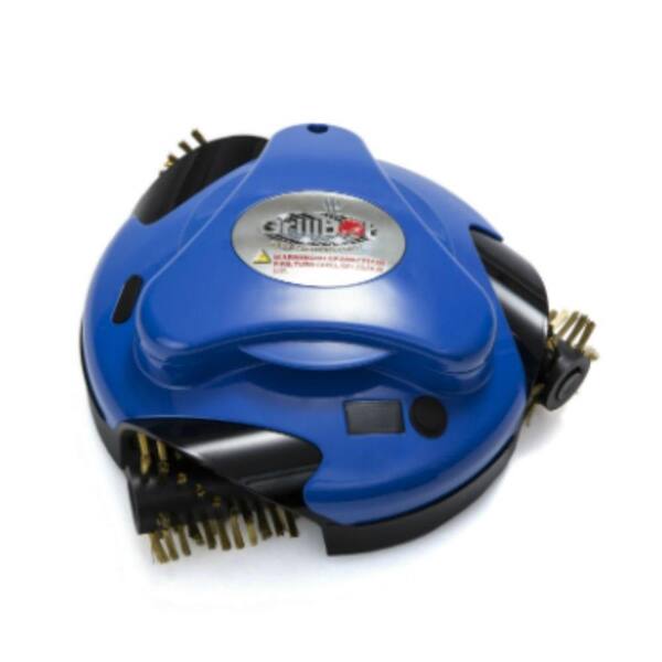 Grillbot Blue Automatic Cleaning Robot with Installed Brass Replacement Brushes