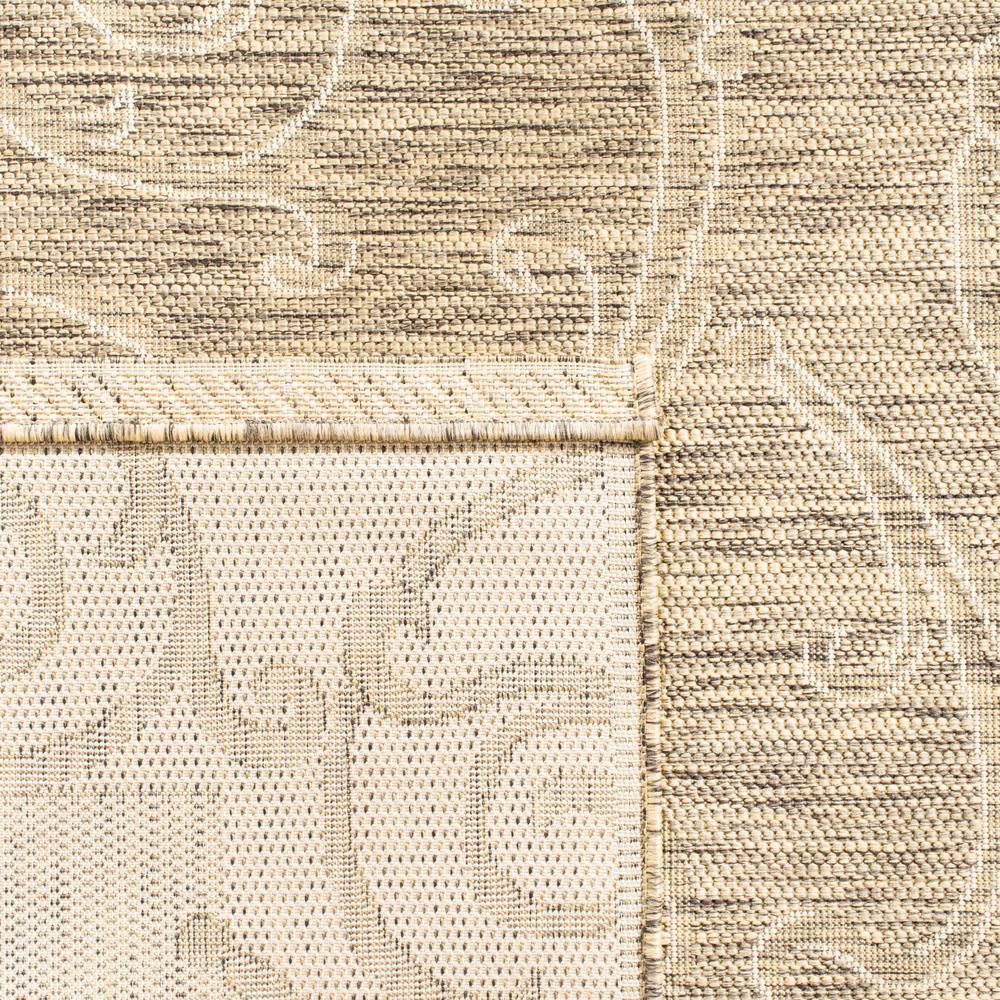 Brown and Natural Flat Woven Synthetic 9' x 12' Reversible Rug