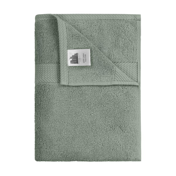 Cheswick 6-Piece Green Dobby Solid Cotton Bath Towel Set 6133T7G850 - The  Home Depot