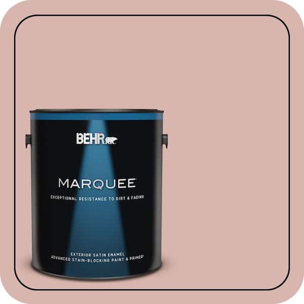 BEHR MARQUEE 1 gal. #170E-3 Bridal Rose Satin Enamel Exterior Paint & Primer