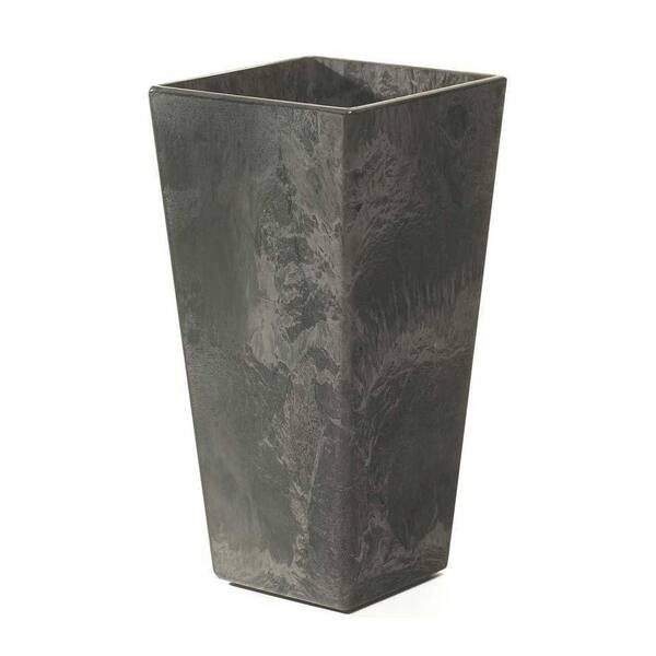 Home Decorators Collection Ella 14 in. Square Black Resin Planter