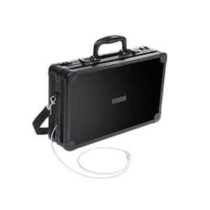 Locking Gun Case with Security Tether and Hard-Sided in Tactical Black