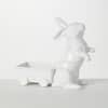SULLIVANS 6.25 and 8.25 in. Gray-washed Decorative Bunny Sculpture (Set ...