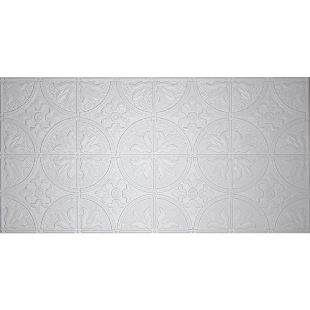 UPC 812506003092 product image for Dimensions Faux 2 ft. x 4 ft. Tin Style Ceiling and Wall Tiles in White | upcitemdb.com