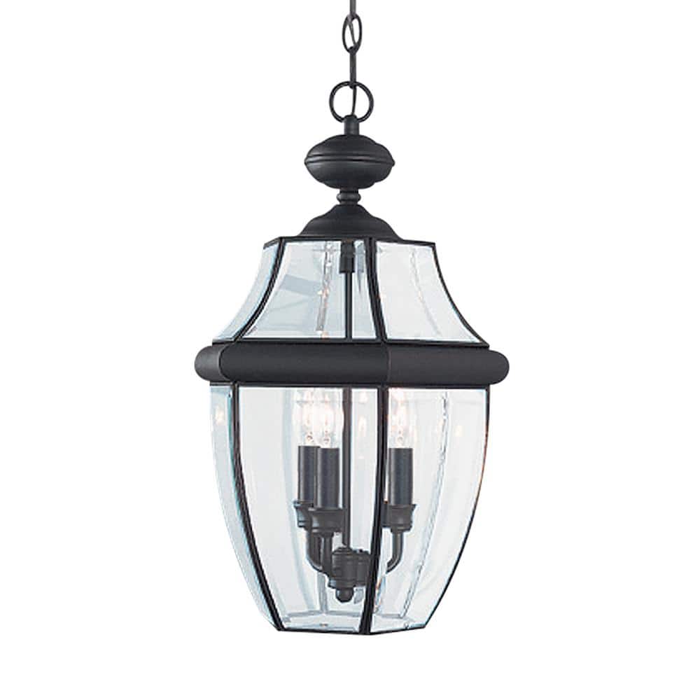 Lancaster Black Brass LED Outdoor Pendant Light