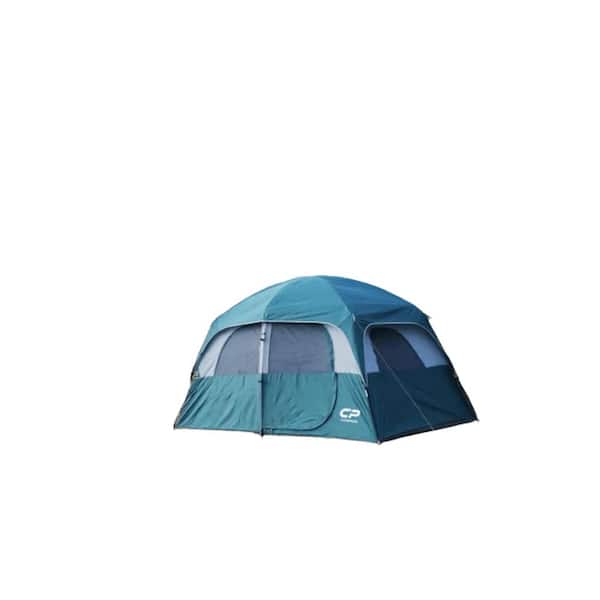 Zeus & Ruta 6-Person-Camping- Tents, Waterproof Family Tent, 4 Large Windows, Double Layer, Portable with Carry Bag (‎Dark Green)