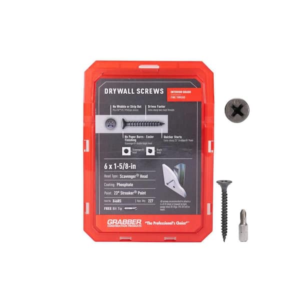#6 1-5/8 in. Philips Bugle-Head Drywall Screws (1 lb.-Pack)