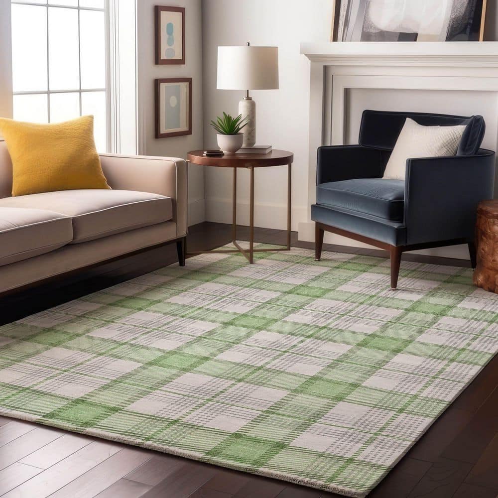 Mayfield Premium Machine Washable Abstract AMF1052 Mint 8 ft. x 10 ft. Area Rug price history on PriceWatchPro