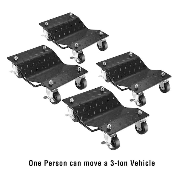 3-Wheels Movers Dolly Platform Casters Rollers Moving Tool