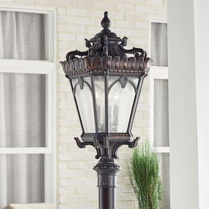 KICHLER Tournai 4-Light Textured Black Aluminum Hardwired Weather