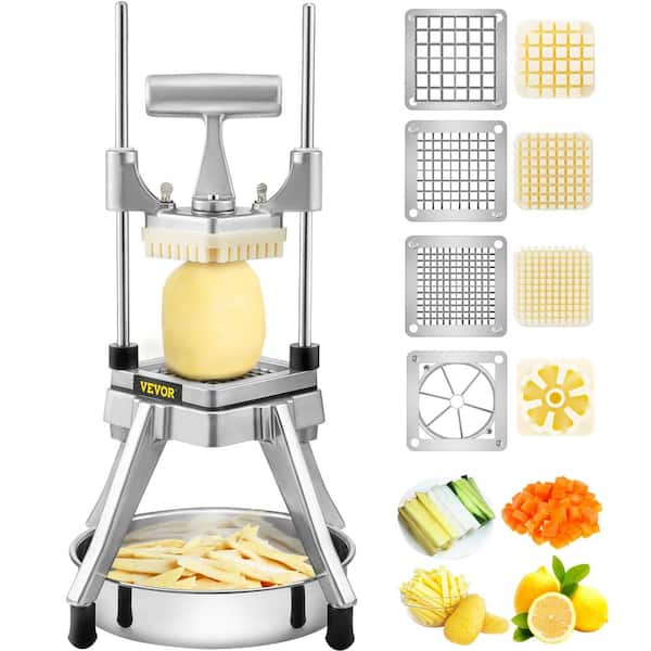 VEVOR Commercial Vegetable Fruit Chopper Stainless Steel French Fry Cutter Heavy  Duty Vegetable Chopper Dicer with 4 Blades SDQTJBXGSDBD4TUOUV0 - The Home  Depot