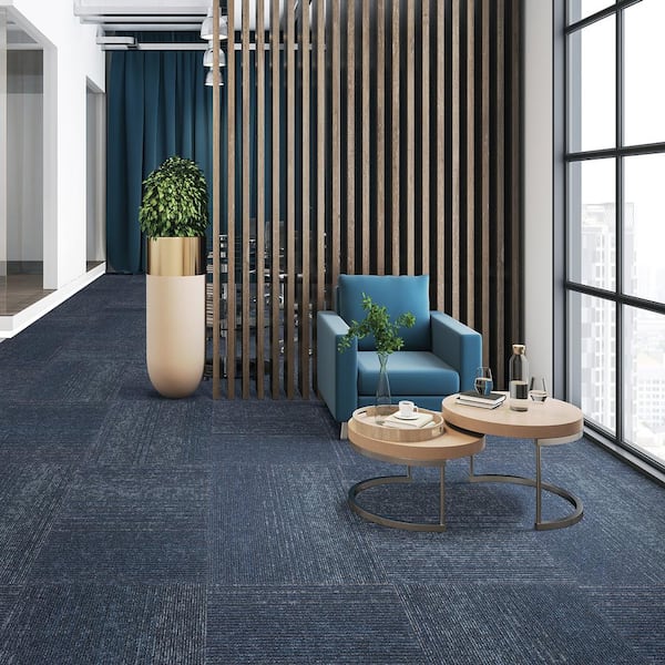 Mohawk Elite - Loring Heights - Blue Commercial 24 x 24 in. Glue