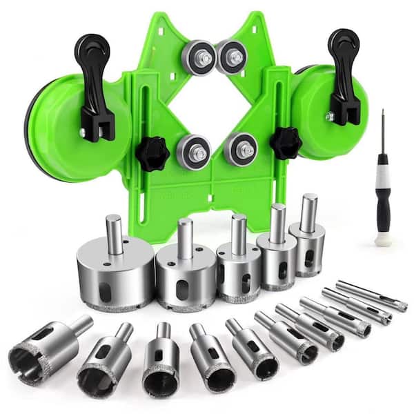 Laybus Hollow Drill Hole Saw Set with Double Suction Cups Hole Saw