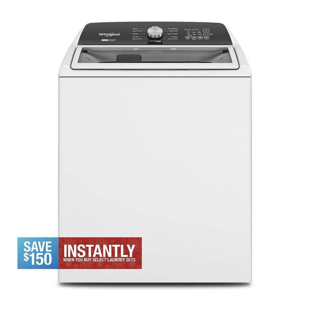4.7 - 4.8 cu. ft. Top Load Washer with 2 in 1 Removable Agitator in White