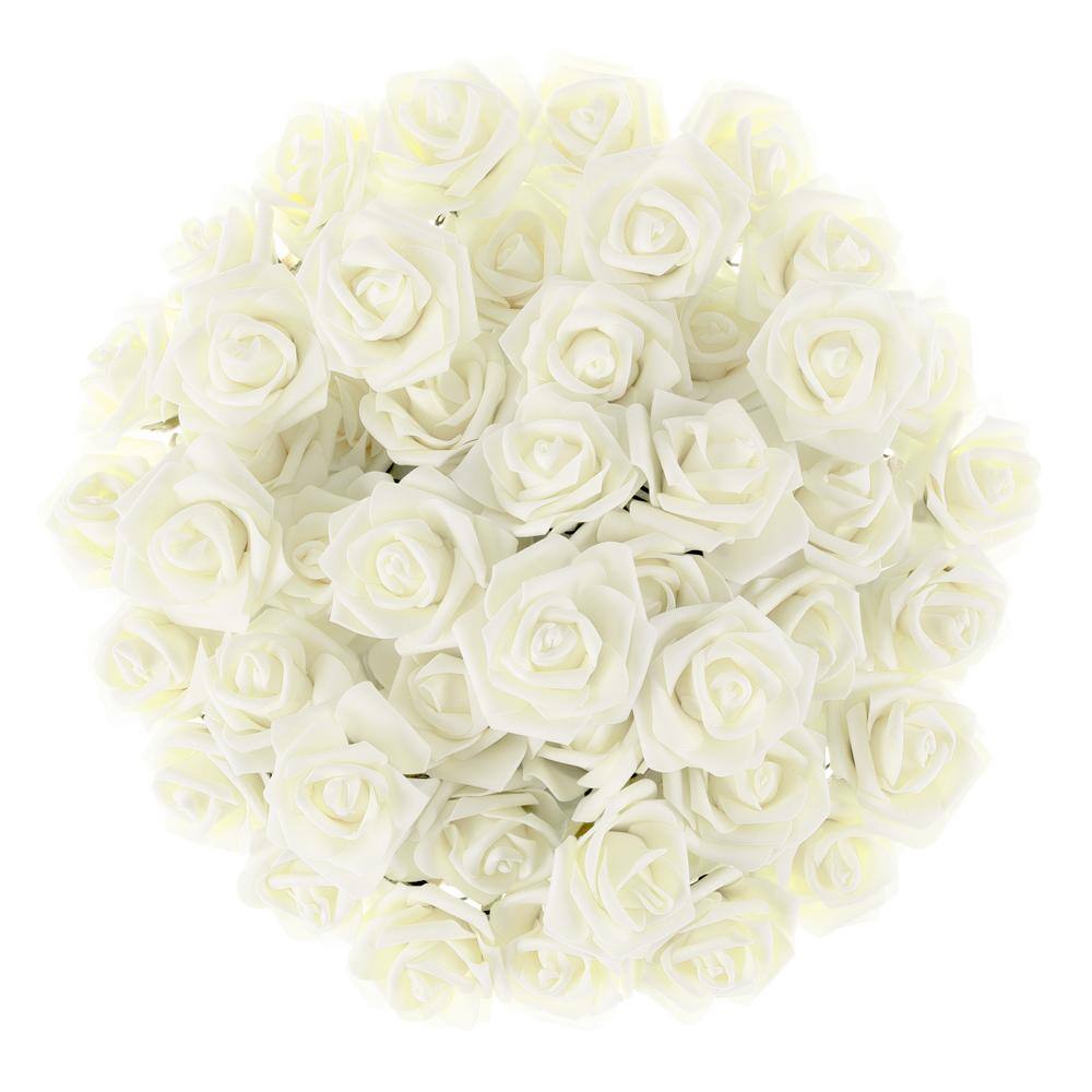 Pure Garden Artificial Rose Bundle in Ivory (Set of 50) HW1500051 - The ...