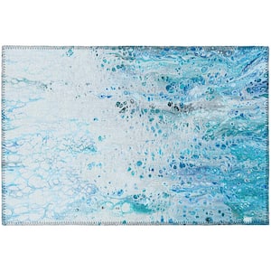 Copeland Ocean 1 ft. 8 in. x 2 ft. 6 in. Abstract Accent Rug