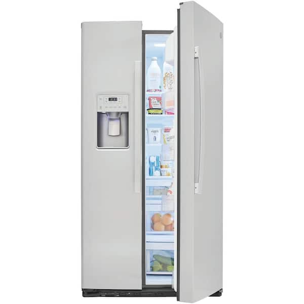 GE 25.1 cu. ft. Side by Side Refrigerator in Fingerprint Resistant  Stainless Steel GSS25IYNFS - The Home Depot