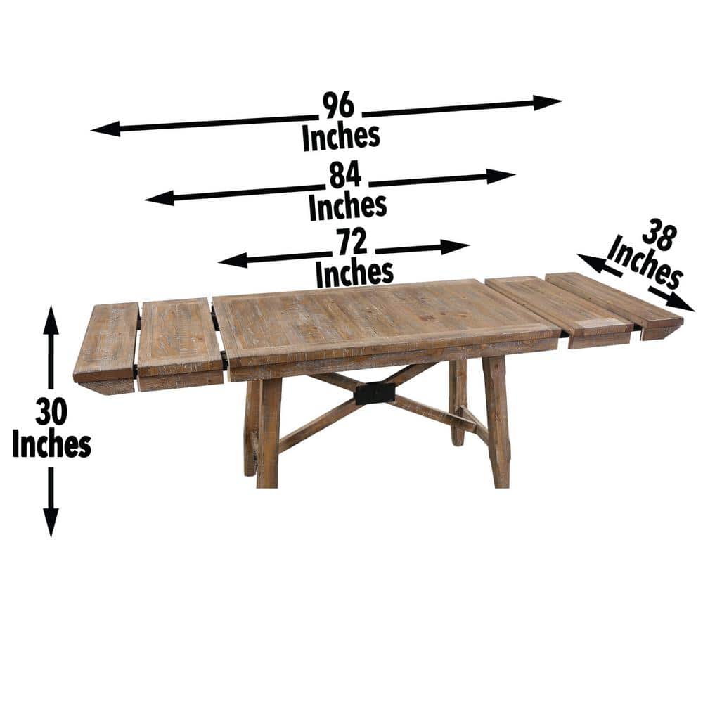 Riverdale Light Brown Distressed Wood 9-Piece Counter Height Dining Set