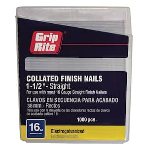 1-1/2 in. x 16-Gauge Electrogalvanized Finish Nails 1000 per Box