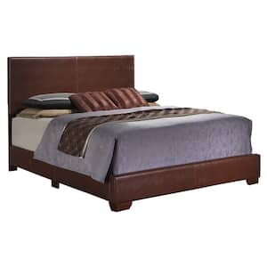 Aaron Light Brown Upholstered Full Panel Bed