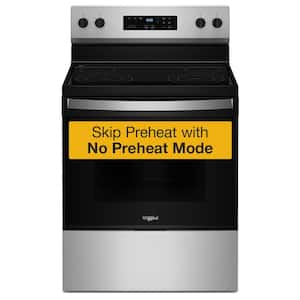 30 in. 4 Burner Element Freestanding Electric Range in Stainless Steel with Thermal