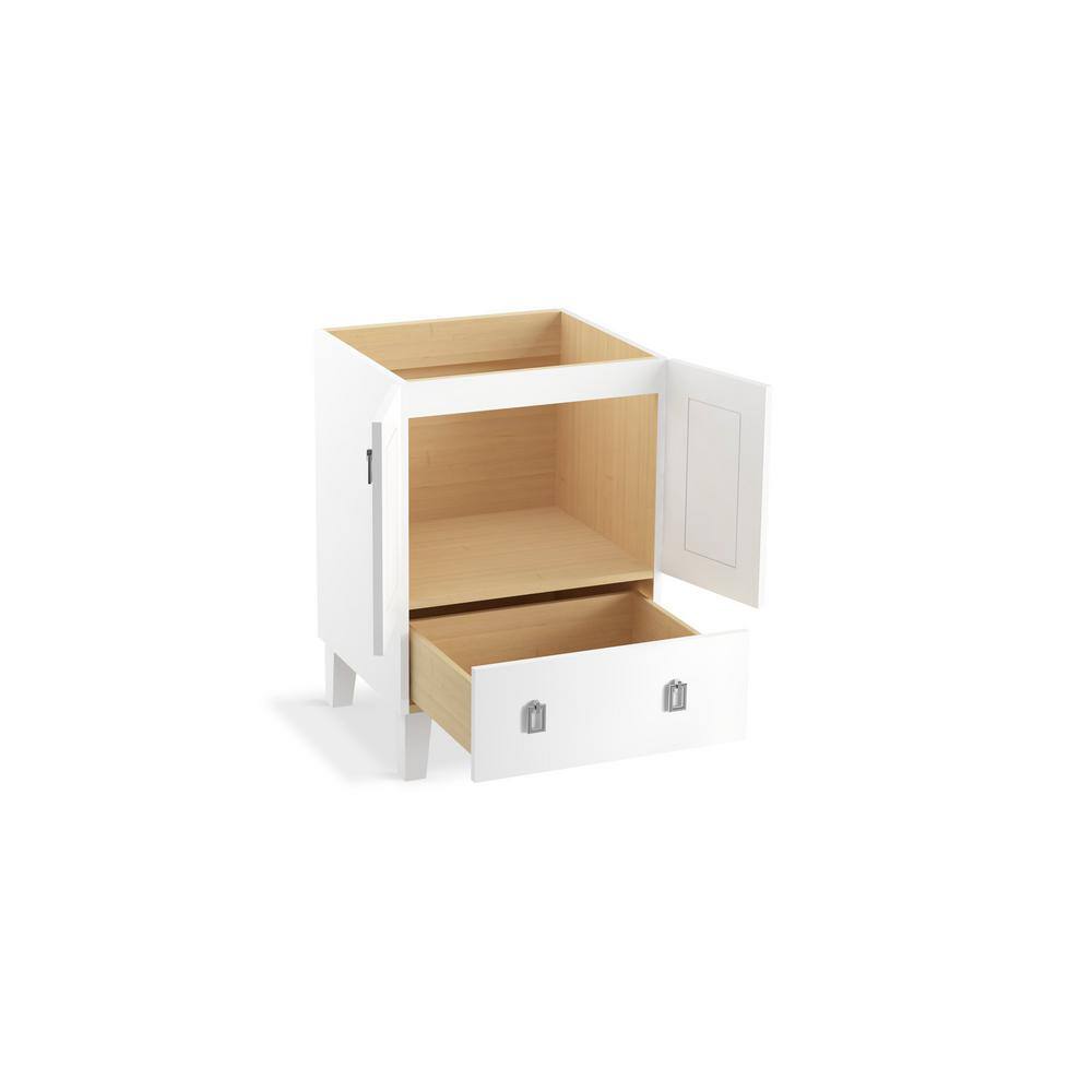 Poplin Linen White 24" Single Freestanding Bathroom Vanity