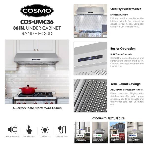 Cosmo UC30 30in Ducted Stainless Steel Range