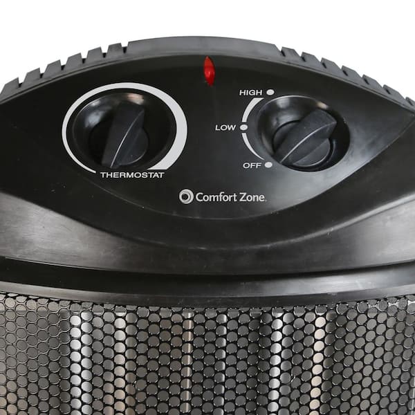 Comfort Zone 1500-Watt Electric Quartz Infrared Radiant Tower Heater Space  Heater CZQTV007BK-EC - The Home Depot
