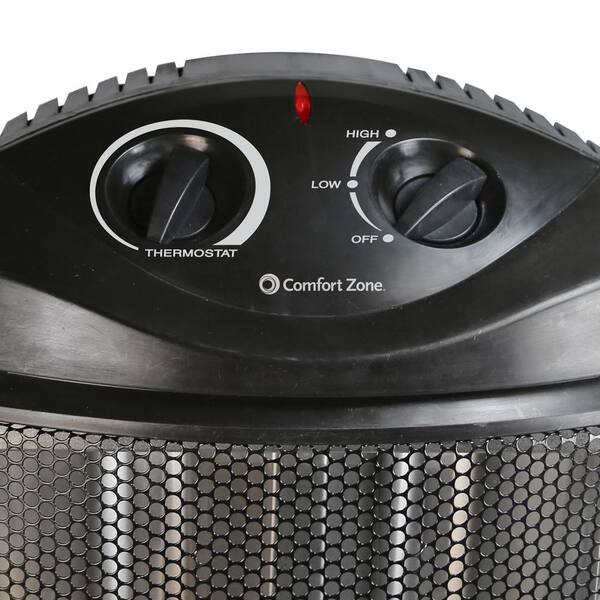 Comfort Zone 1500-Watt Electric Quartz Infrared Radiant Tower Heater CZQTV007BK - The Home Depot Comfort Zone 1500-Watt Electric Quartz Infrared Radiant Tower Heater CZQTV007BK - The Home Depot