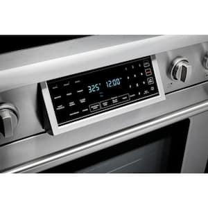 Tilt Panel 36 in. 5 Elements Freestanding Electric Range with Self-Cleaning Air Fry Convection Oven in Stainless Steel
