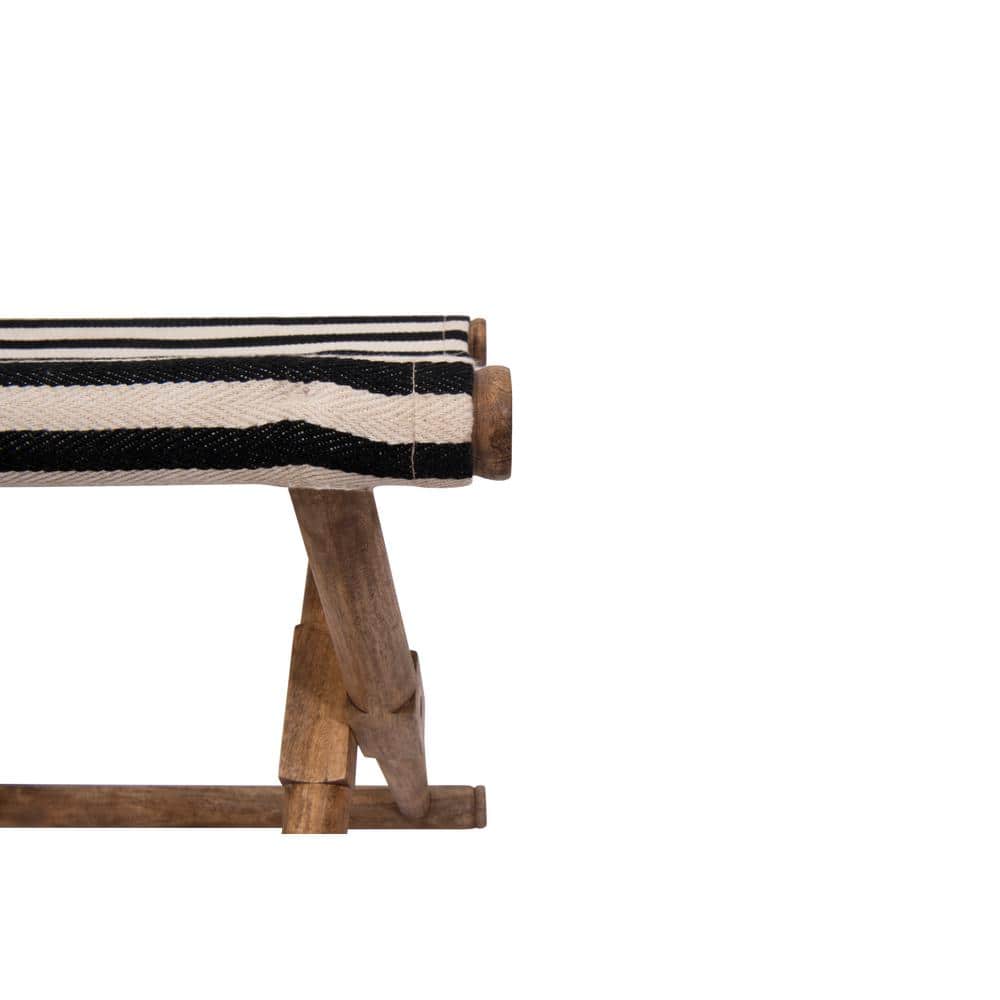 Sleek 40'' Galvanized Metal Bench in Grey and Brown