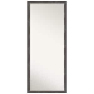 Non-Beveled Woodridge Rustic Grey 26.88 in. W x 62.88 in. H Decorative Floor Leaner Mirror