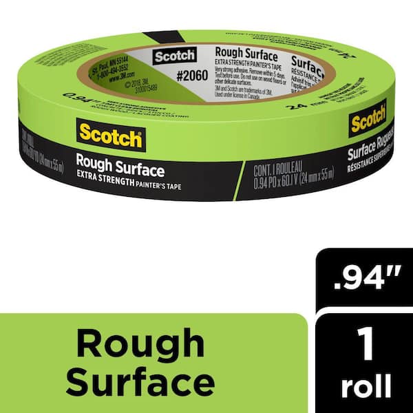 3M Scotch 0.94 in. x 60.1 yds. Masking Tape for Hard-to-Stick Surfaces (Case of 36)