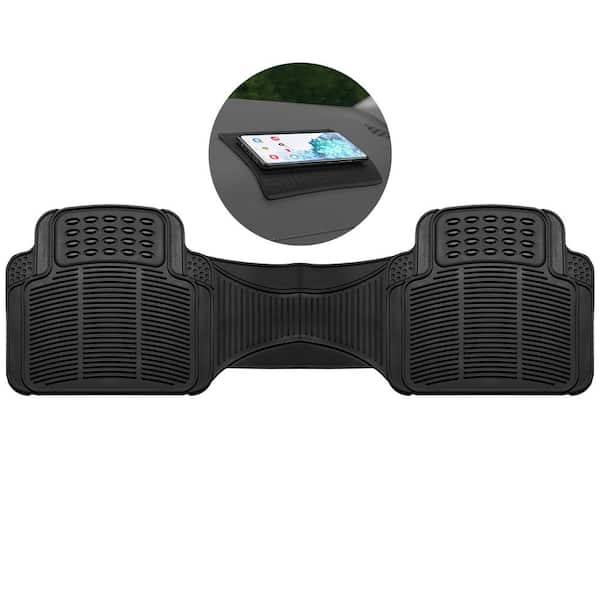 FH Group Black Heavy-Duty High Quality Vinyl Car Floor Mats - Universal Fit for Cars, SUVs, Vans and Trucks - Rear