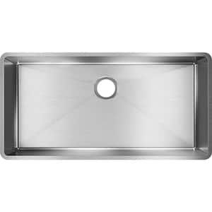 Crosstown 37in. Undermount 1 Bowl 18 Gauge  Stainless Steel Sink Only and No Accessories