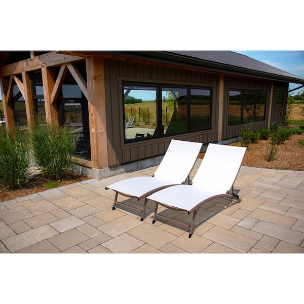 2-Piece Aluminum Outdoor Chaise Lounge Set