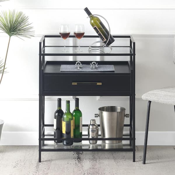 Convenience Concepts Glenview Black Serving Bar