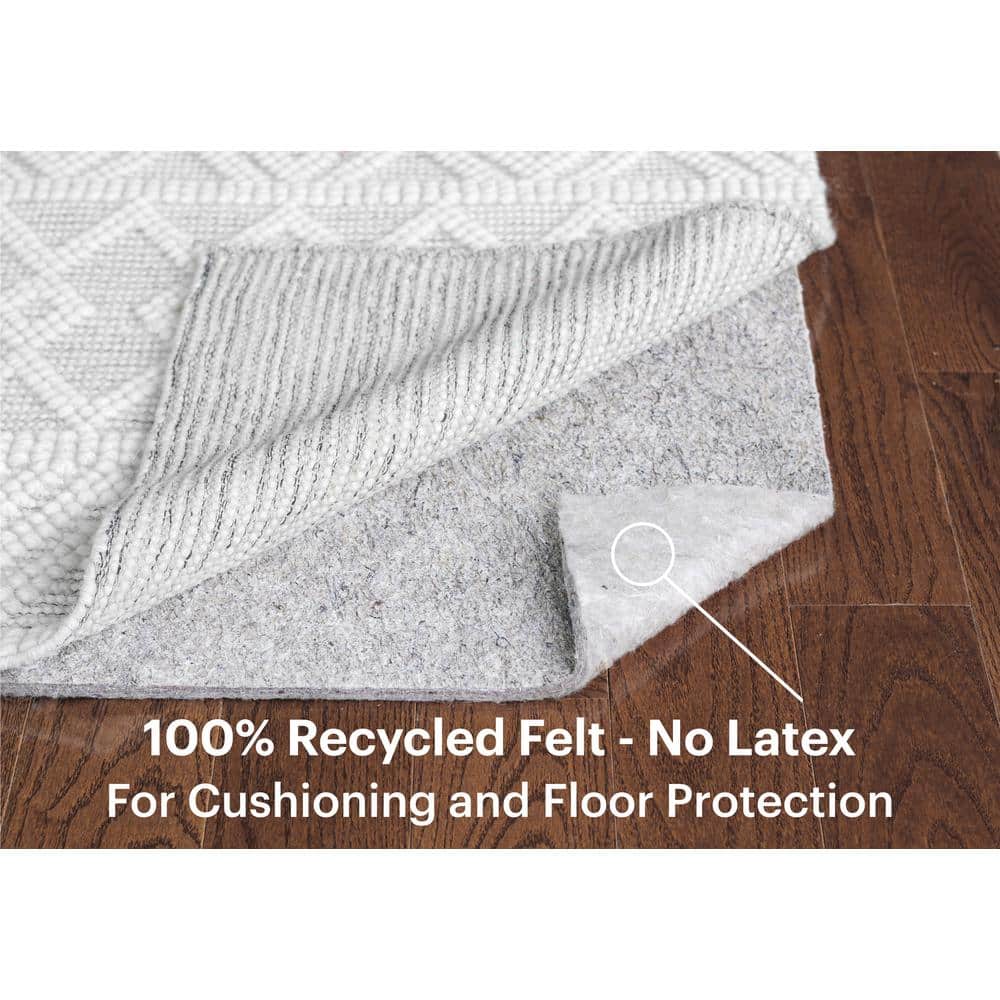 Classic 8' x 10' Gray Felt Cushioned Rug Pad